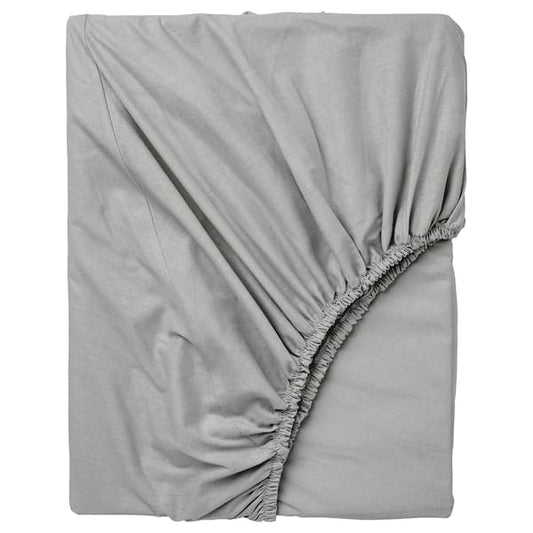DVALA Sheet with corners - light grey 140x200 cm - best price from Maltashopper.com 20482446