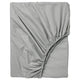 DVALA fitted sheet, light grey, 180x200 cm