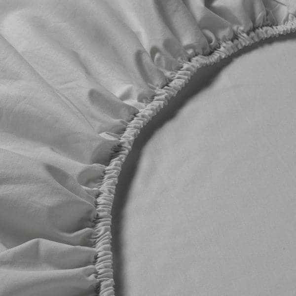 DVALA Sheet with corners - light grey 160x200 cm - best price from Maltashopper.com 40482450
