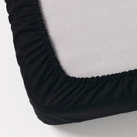 DVALA - Fitted sheet, black , 90x200 cm - best price from Maltashopper.com 20357169