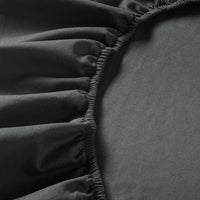 DVALA - Fitted sheet, black , 90x200 cm - best price from Maltashopper.com 20357169