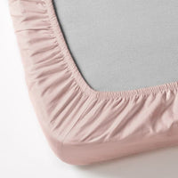DVALA Sheet with corners - pale pink 140x200 cm , 140x200 cm - best price from Maltashopper.com 40357658