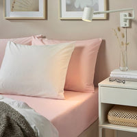 DVALA Sheet with corners - pale pink 180x200 cm , 180x200 cm - best price from Maltashopper.com 90357665