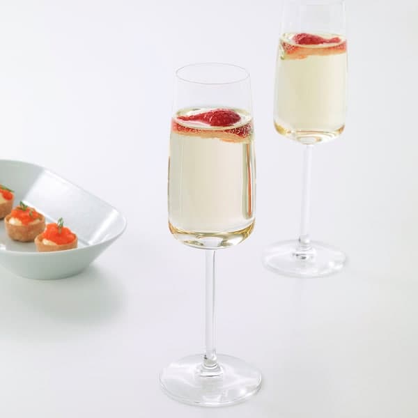 Ikea DYRGRIP - Champagne glass, clear glass, 25 cl