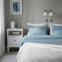 DYTÅG - Duvet cover and 2 pillowcases, blue, 240x220/50x80 cm - best price from Maltashopper.com 90550540