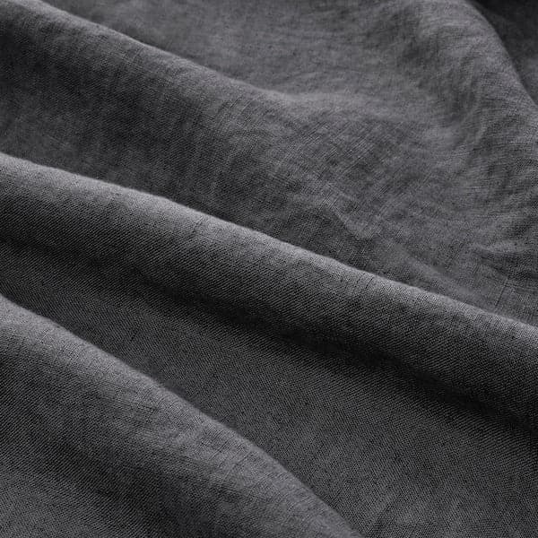 DYTÅG - Duvet cover and 2 pillowcases, dark grey, 240x220/50x80 cm - best price from Maltashopper.com 70518805