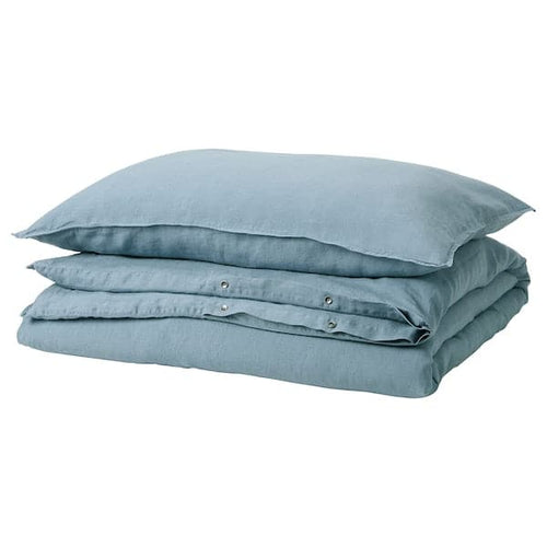DYTÅG - Duvet cover and pillowcase, blue, 150x200/50x80 cm