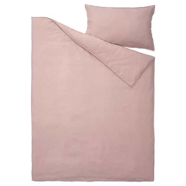 DYTÅG - Duvet cover and pillowcase, light pink, 150x200/50x80 cm - best price from Maltashopper.com 20518860