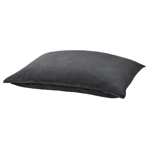 DYTÅG Pillowcase, dark gray,50x80 cm