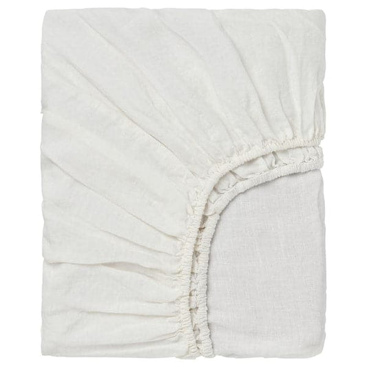 DYTÅG Fitted sheet, white,140x200 cm - best price from Maltashopper.com 70521332