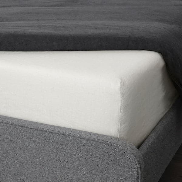 DYTÅG Fitted sheet, white,140x200 cm - best price from Maltashopper.com 70521332