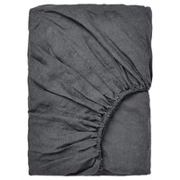 DYTÅG Fitted sheet, dark gray,160x200 cm - best price from Maltashopper.com 80521398