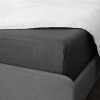 DYTÅG Fitted sheet, dark gray,180x200 cm , - best price from Maltashopper.com 00521401
