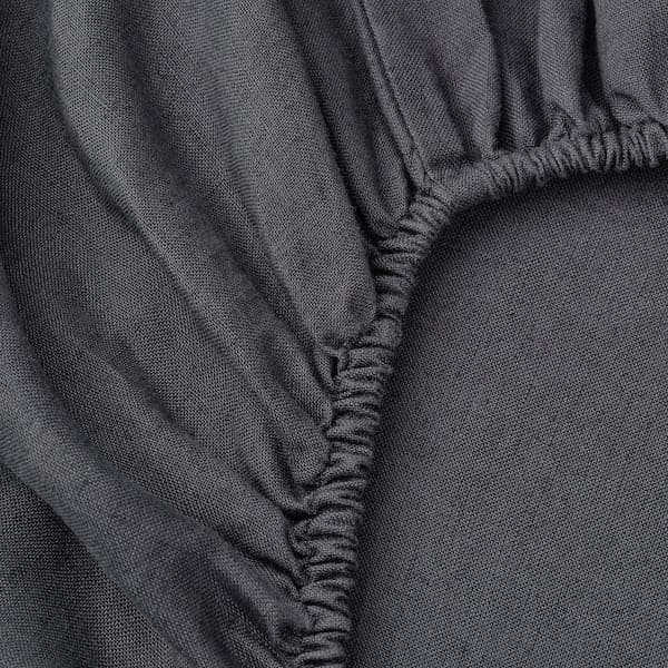 DYTÅG Fitted sheet, dark gray,160x200 cm - best price from Maltashopper.com 80521398