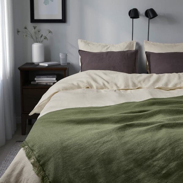 Ikea DYTÅG - Throw, grey-green, 130x170 cm