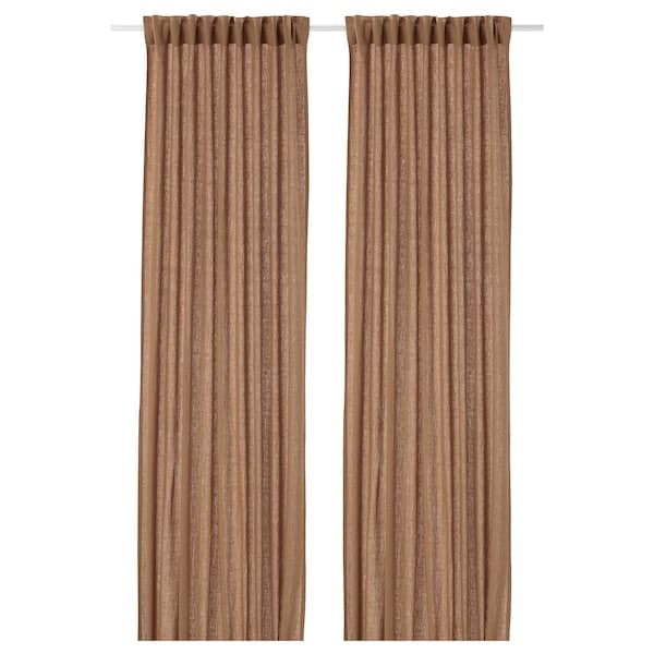 DYTÅG Curtains, 1 pair dark beige 145x300 cm