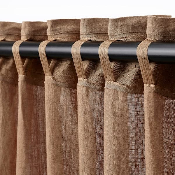 Ikea DYTÅG Curtains, 1 pair dark beige 145x300 cm ,