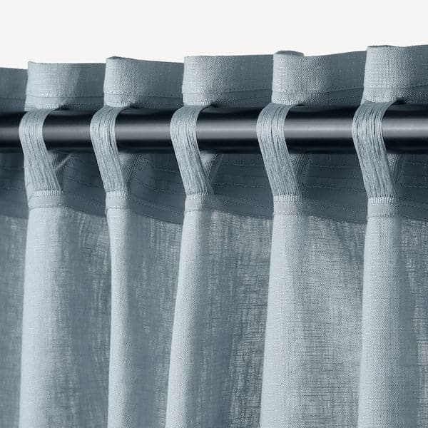 DYTÅG Curtains, 1 pair greyblue 145x300 cm , 145x300 cm - best price from Maltashopper.com 80525297