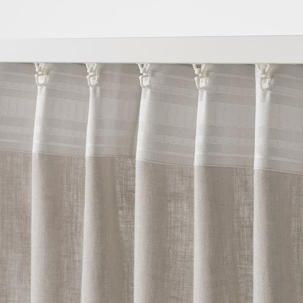 Ikea DYTÅG Curtains, 1 pair - light grey 145x300 cm