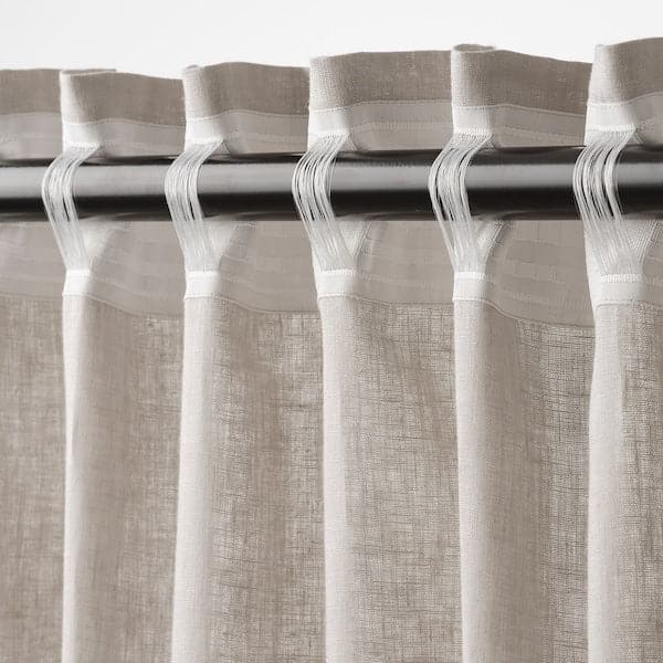 DYTÅG Curtains, 1 pair - light grey 145x300 cm - best price from Maltashopper.com 10466772