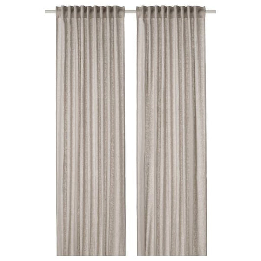DYTÅG Curtains, 1 pair - light grey 145x300 cm - best price from Maltashopper.com 10466772
