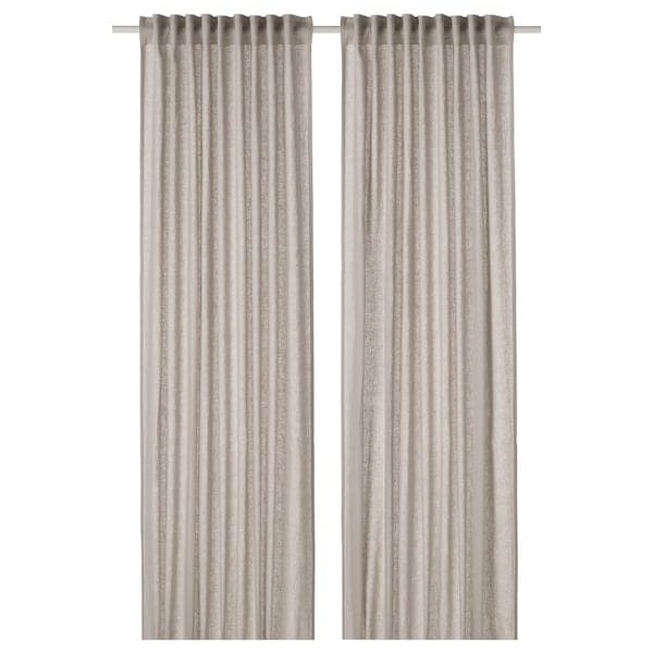 DYTÅG Curtains, 1 pair - light grey 145x300 cm - best price from Maltashopper.com 10466772