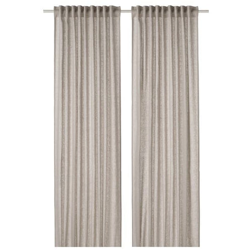 DYTÅG Curtains, 1 pair - light grey 145x300 cm