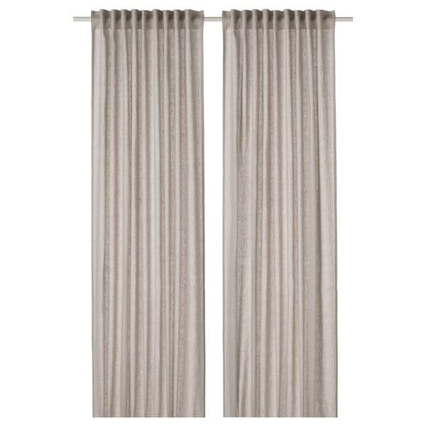 DYTÅG Curtains, 1 pair - light grey 145x300 cm