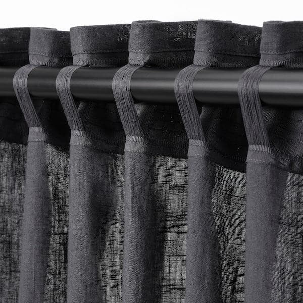 Ikea DYTÅG Curtains, 1 pair dark grey 145x300 cm , 145x300 cm