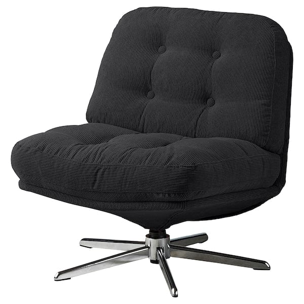 DYVLINGE - Swivel Armchair, Kelinge black - best price from Maltashopper.com 00555090