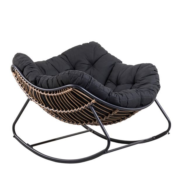 ROCKO Rocking chair black H 83 x W 114 x D 96 cm - best price from Maltashopper.com CS629216