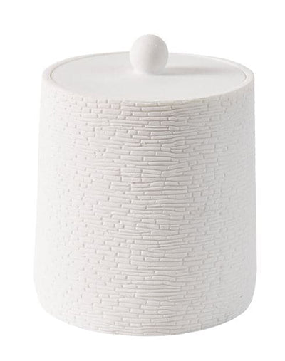 WHITE ELEGANCE Cont white toiletry tray H 10.5 cm - Ø 8.5 cm - best price from Maltashopper.com CS668535