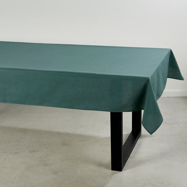 UNILINE Dark green tablecloth W 138 x L 250 cm - best price from Maltashopper.com CS615860