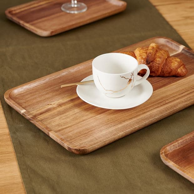 ACACIA Natural plate H 1.8 x W 44 x D 25.5 cm - best price from Maltashopper.com CS622258