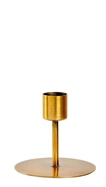 BRASS Bronze candlestick H 6,5 x L 13,5 cm - Ø 7,5 cm