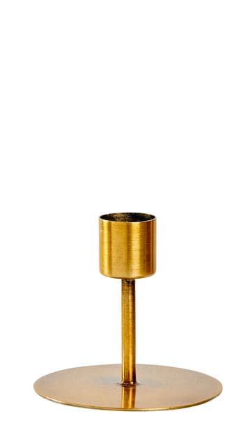 Casa BRASS Bronze candlestick H 6,5 x L 13,5 cm - Ø 7,5 cm