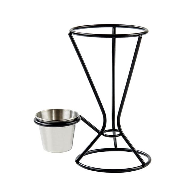 Casa NJAM XL Carton holder with sauce container black, silver, H 16 x W 12 x D 9 cm
