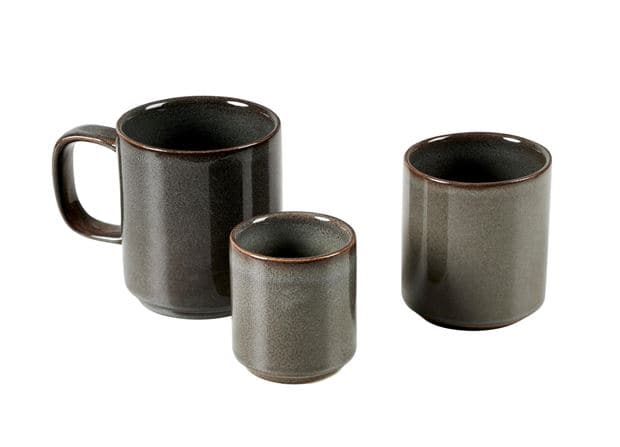 MINERAL GRAPHITE Mug without handle gray H 7,8 cm - Ø 7 cm - best price from Maltashopper.com CS667128