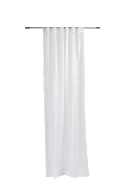 PERLE White curtain W 140 x L 250 cm - best price from Maltashopper.com CS634907
