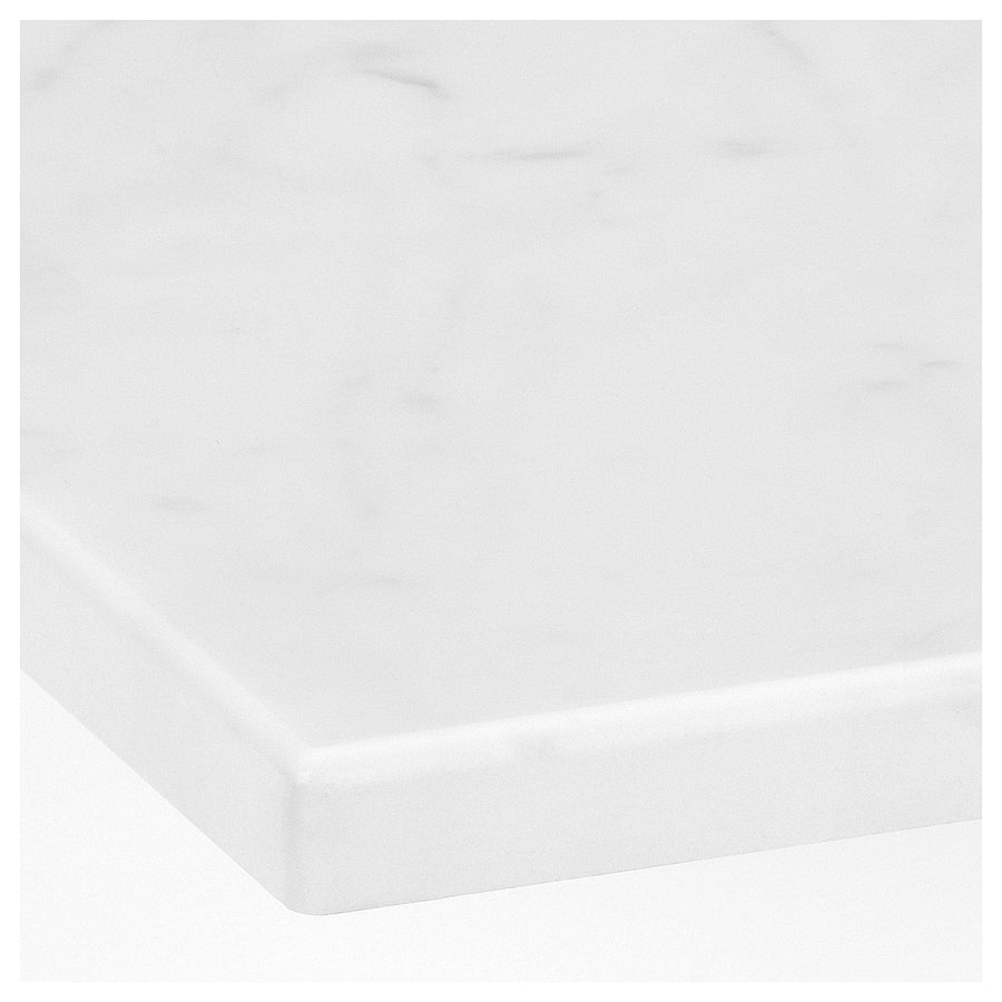 TOLKEN - Countertop, white marble effect/foliated board, 82x49 cm - Premium Bathroom Vanities from Ikea - Just €85.99! Shop now at Maltashopper.com
