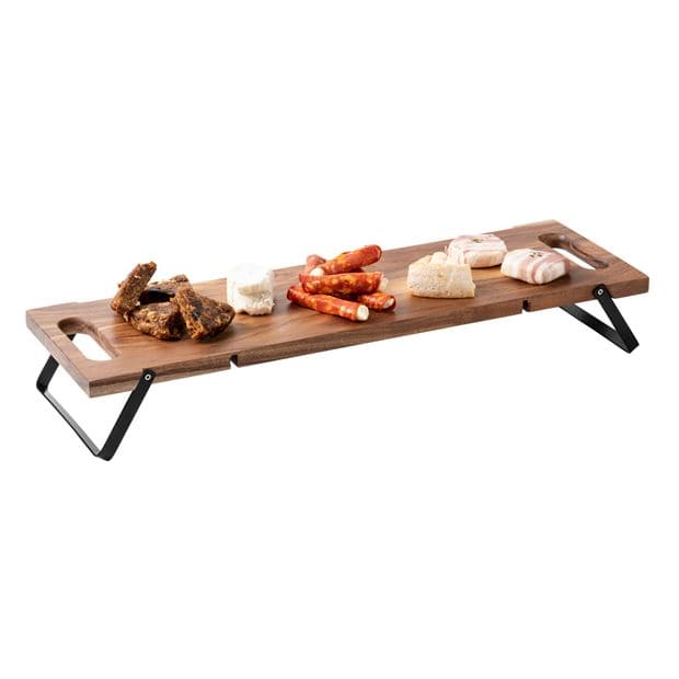 ACACIA LUX Black serving tray, natural H 1.8 x W 56 x D 18 cm - best price from Maltashopper.com CS646989