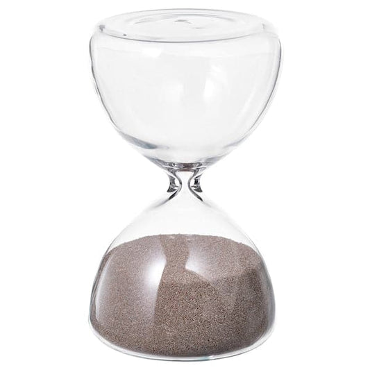 EFTERTÄNKA - Decorative hourglass, clear glass/sand, 10 cm - best price from Maltashopper.com 50495485
