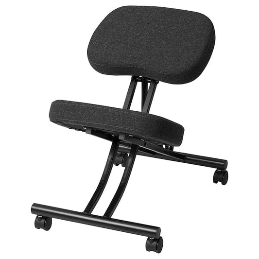 Ikea EIFRED Chair with knee support - Gunnared black-grey ,