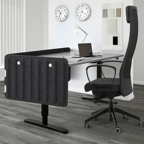 EILIF Desk partition screen - dark gray 160x48 cm , 160x48 cm - best price from Maltashopper.com 80466938