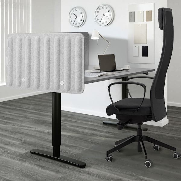 EILIF - Screen for desk, grey, 140x48 cm - best price from Maltashopper.com 20471061