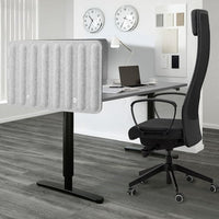 EILIF - Screen for desk, grey, 160x48 cm - best price from Maltashopper.com 70466934