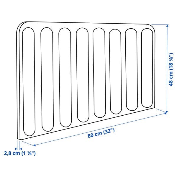 EILIF - Screen for desk, grey, 80x48 cm - best price from Maltashopper.com 00466937