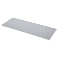 EKBACKEN - Worktop, double-sided, with white edge light grey/white/laminate, 246x2.8 cm - best price from Maltashopper.com 20291343