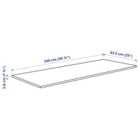 EKBACKEN - Worktop, light grey concrete effect/laminate, 246x2.8 cm - best price from Maltashopper.com 50395443