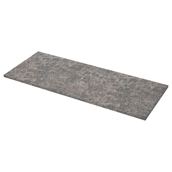 EKBACKEN - Worktop, dark grey marble effect/laminate, 246x2.8 cm - best price from Maltashopper.com 40397174